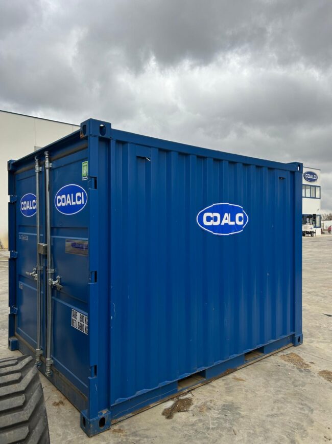 Contenedor blindado Coalci en obra