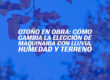 Otoño en obra: cómo cambia la elección de maquinaria con lluvia, humedad y terreno