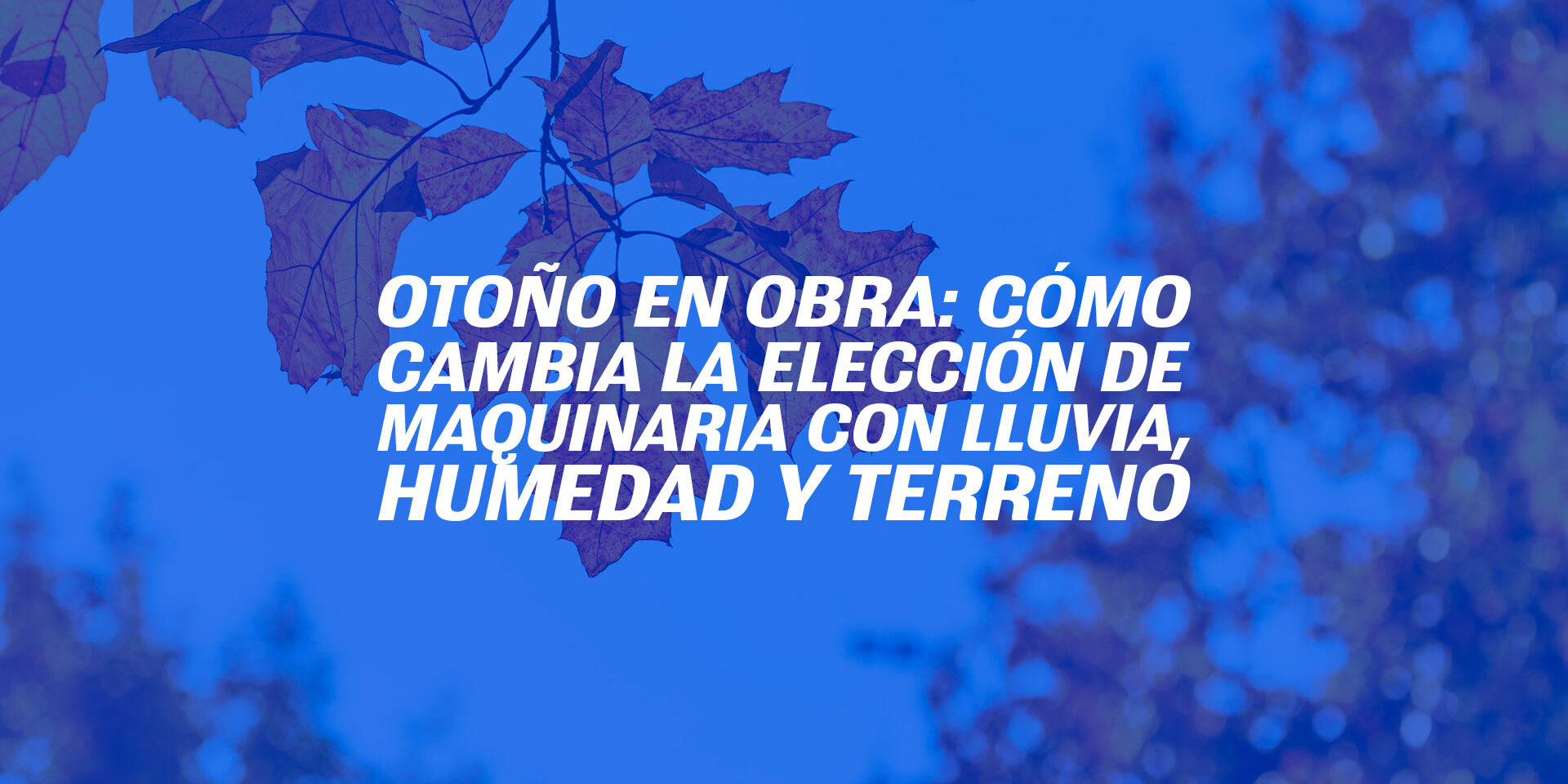 Otoño en obra: cómo cambia la elección de maquinaria con lluvia, humedad y terreno